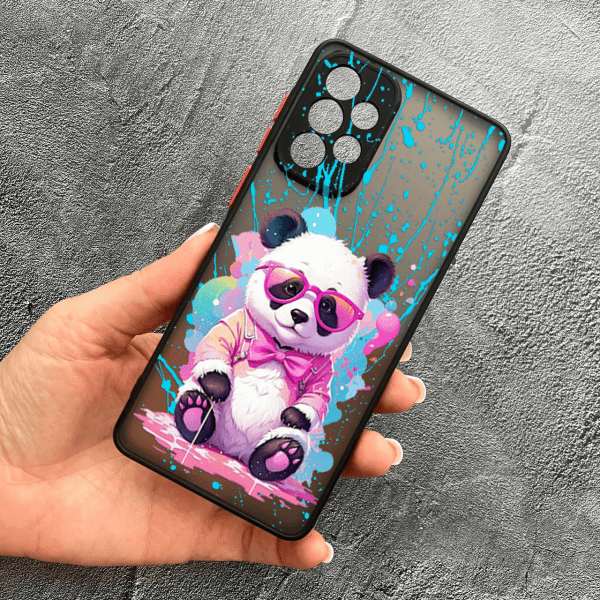 Чохол для Samsung Galaxy A33 з захистом камери з пандою в окулярах