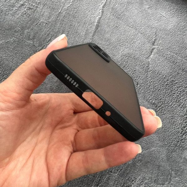 Чехол для Samsung Galaxy A33 с защитой камеры матовый пластик без принта