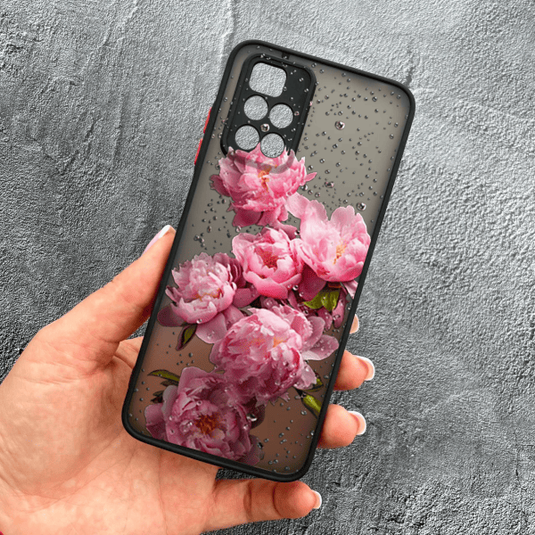 Чехол для Xiaomi Redmi Note 11 Pro Plus 5G с защитой камеры с цветами и каплями