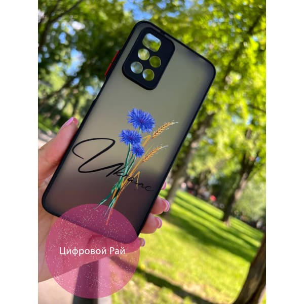 Чехол для Xiaomi Redmi Note 11 Pro Plus 5G с защитой камеры патриотический с волошкой
