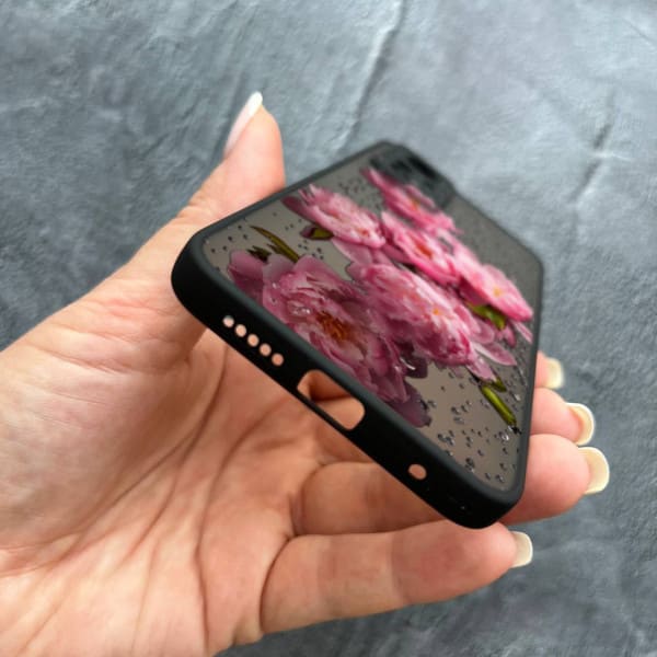 Чехол для Xiaomi 12 / 12x / 12s с защитой камеры с цветами и каплями