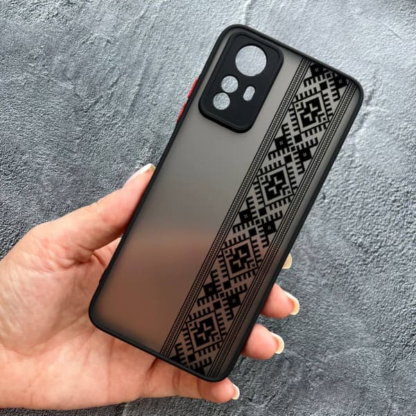 Чохол для Xiaomi 12 / 12x / 12s з захистом камери з вишиванкою чорною оригінальною