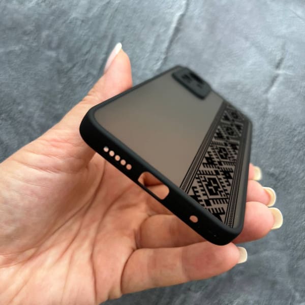 Чохол для Xiaomi 12 / 12x / 12s з захистом камери з вишиванкою чорною оригінальною
