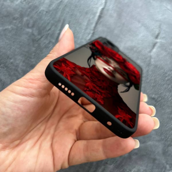Чехол для Xiaomi 12 / 12x /  12s с защитой камеры с девочкой и цветами