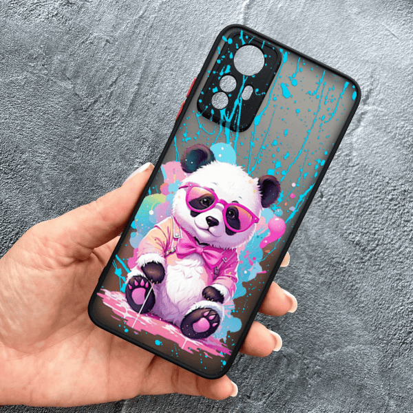 Чехол для Xiaomi 12 / 12x / 12s с защитой камеры с пандой в очках