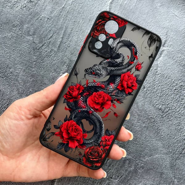 Чохол для Xiaomi 12 / 12x / 12s з захистом камери зі змією у квітах