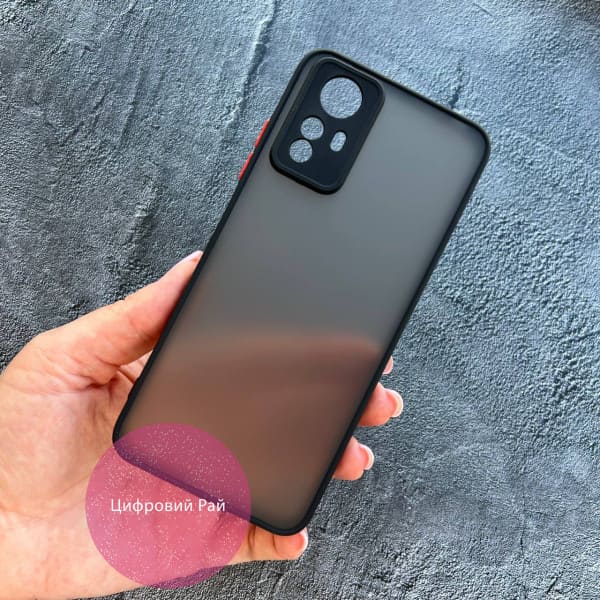 Чехол для Xiaomi 12 / 12x / 12s с защитой камеры матовый пластик без дизайна