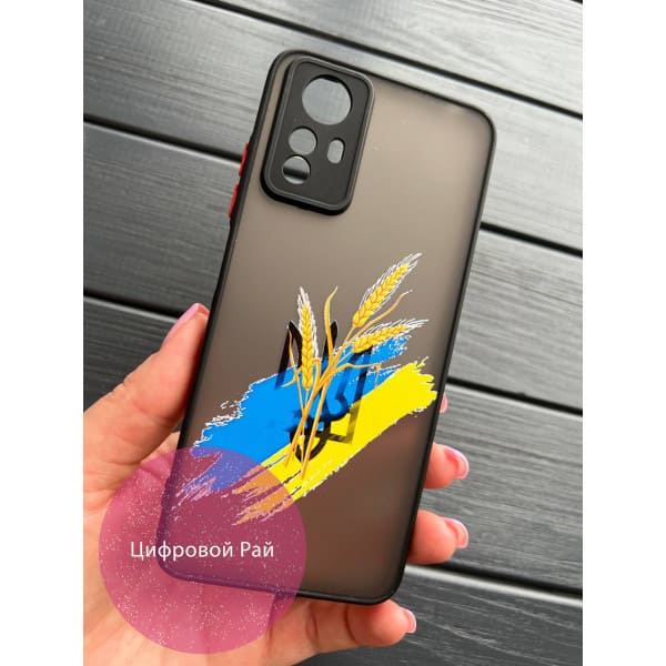 Чохол для Xiaomi 12 / 12x / 12s з захистом камери з українським тризубом та колоском