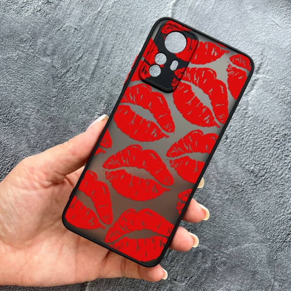 Чехол для Xiaomi 12 / 12x / 12s с защитой камеры с красными губами