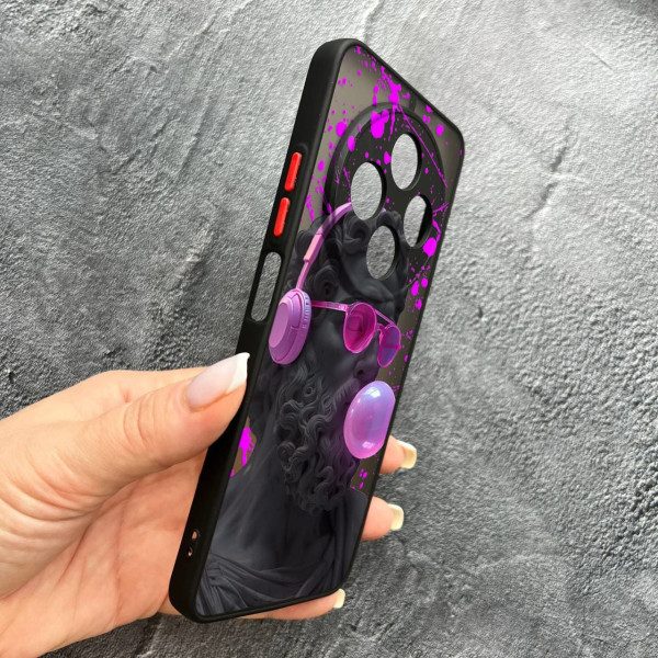 Чехол для Xiaomi Redmi 14C / Xiaomi Poco C75 с защитой камеры с греческой скульптурой Давид