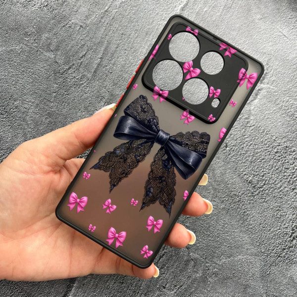 Чехол для Infinix Note 40 4G с защитой камеры с бантиком