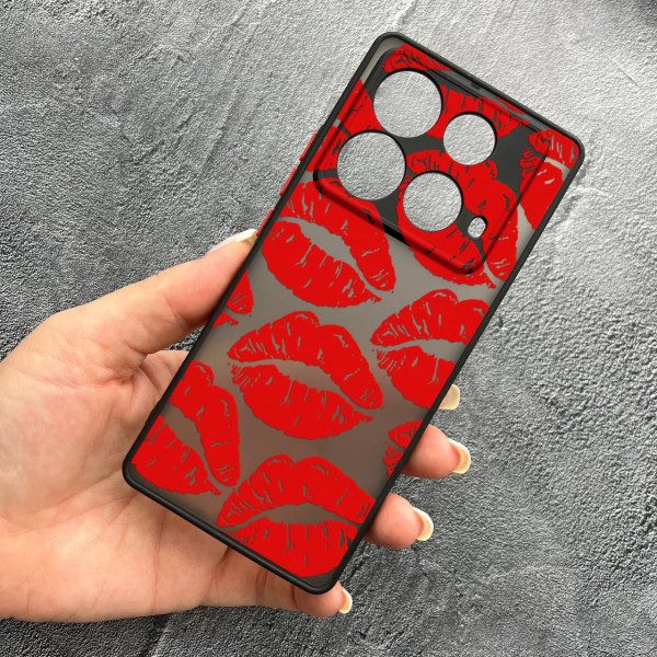 Чехол для Infinix Note 40 4G с защитой камеры с красными губами