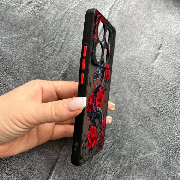 Чехол для Infinix Note 40 4G с защитой камеры со змеей в цветах