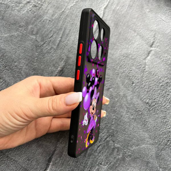 Чехол для Infinix Note 40 4G с защитой камеры детский с Минни Маус и воздушными шариками