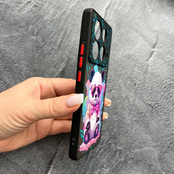 Чехол для Infinix Note 40 4G с защитой камеры с пандой в очках