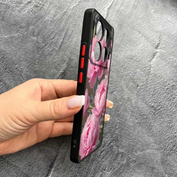 Чехол для Infinix Note 40 4G с защитой камеры с цветами пионами крупными