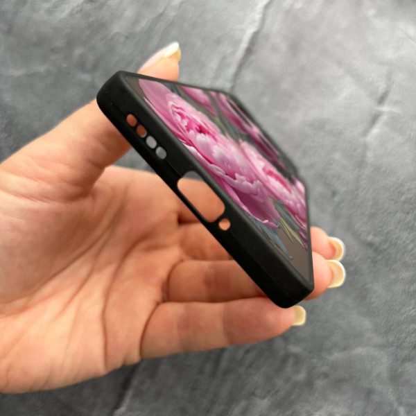 Чехол для Infinix Note 40 4G с защитой камеры с цветами пионами крупными