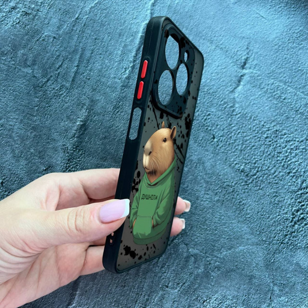 Чохол для Infinix Hot 40 / Hot 40 Pro з захистом камери з капібарою