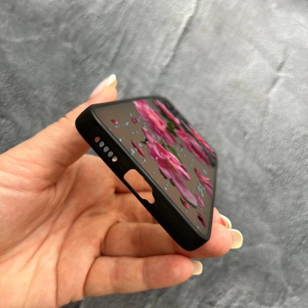 Чехол для Xiaomi Poco X6 Pro 5G с защитой камеры с цветами и дождем