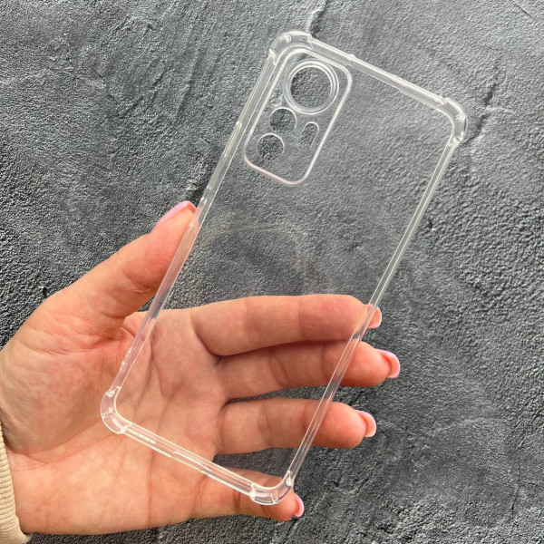 Чохол для Xiaomi 12 Lite з захистом камери протиударний прозорий силіконовий чохол