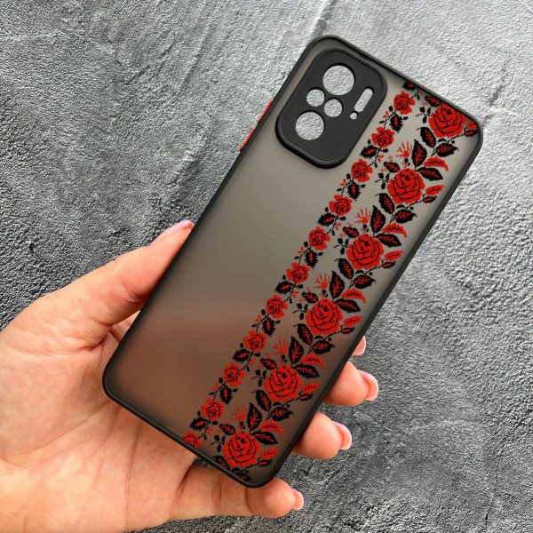 Чехол для Xiaomi Redmi Note 10 4G / Note 10s / Xiaomi Poco M5s с защитой камеры с вышиванкой Донеччина