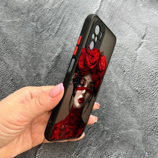 Чохол для Xiaomi Redmi Note 10 4G / Note 10s / Xiaomi Poco M5s з захистом камери з дівчинкою та стрічкою