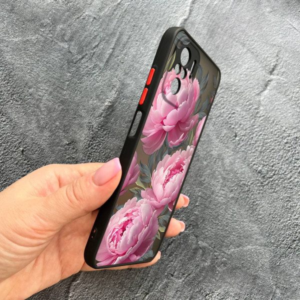 Чохол для Xiaomi Redmi Note 10 4G / Note 10s / Xiaomi Poco M5s з захистом камери з квітами півоніями крупними