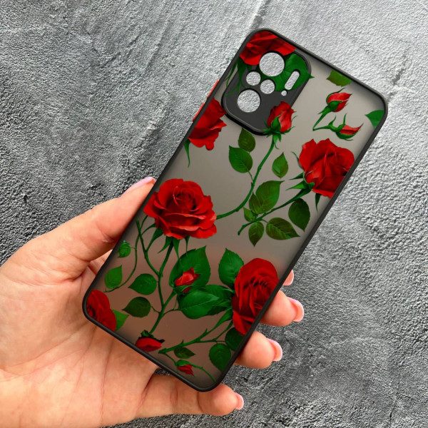 Чохол для Xiaomi Redmi Note 10 4G / Note 10s / Xiaomi Poco M5s з захистом камери з квітами червоні троянди