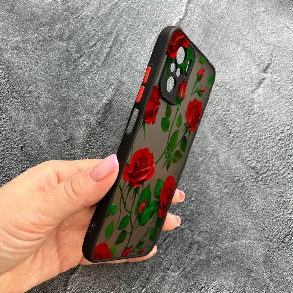 Чохол для Xiaomi Redmi Note 10 4G / Note 10s / Xiaomi Poco M5s з захистом камери з квітами червоні троянди