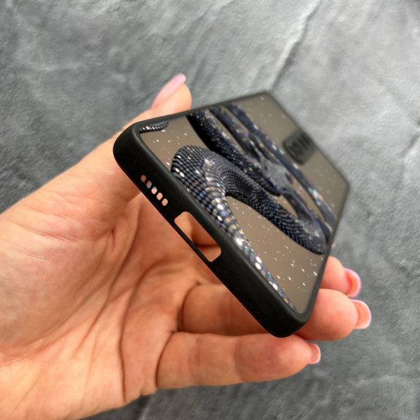Чехол для Xiaomi Mi 9T / Mi 9T Pro / Redmi K20 / K20 Pro с защитой камеры со змеей с блестками
