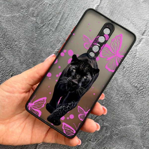 Чехол для Xiaomi Mi 9T / Mi 9T Pro / Redmi K20 / K20 Pro с защитой камеры с пантерой и бабочками