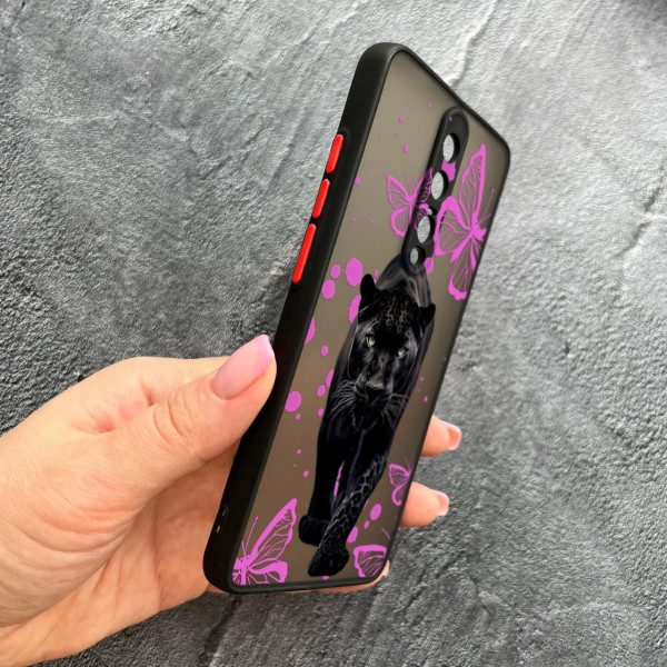 Чехол для Xiaomi Mi 9T / Mi 9T Pro / Redmi K20 / K20 Pro с защитой камеры с пантерой и бабочками