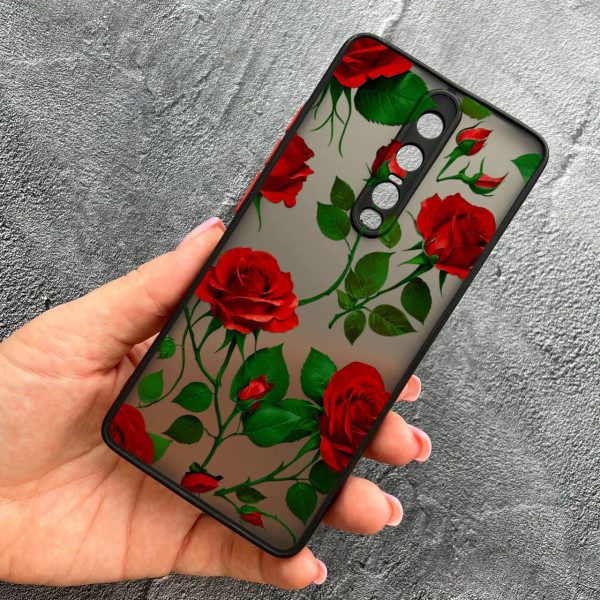 Чехол для Xiaomi Mi 9T / Mi 9T Pro / Redmi K20 / K20 Pro с защитой камеры с цветами красные розы