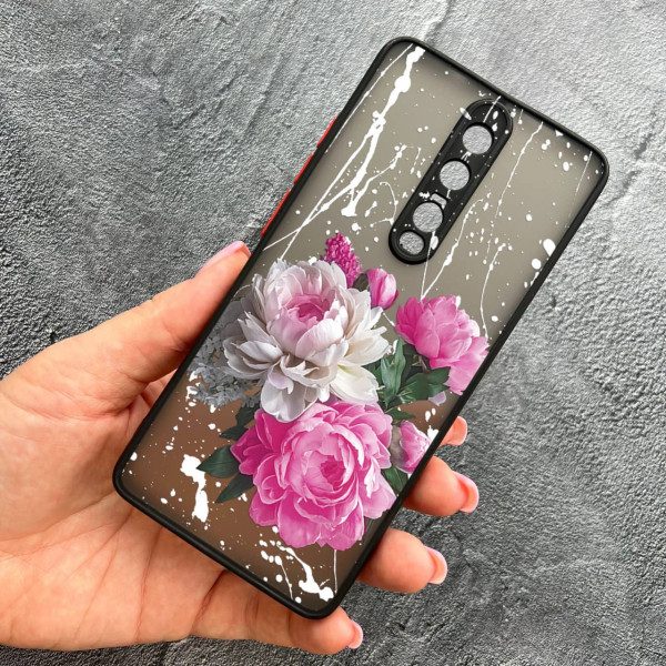 Чехол для Xiaomi Mi 9T / Mi 9T Pro / Redmi K20 / K20 Pro с защитой камеры с цветами пионы классические