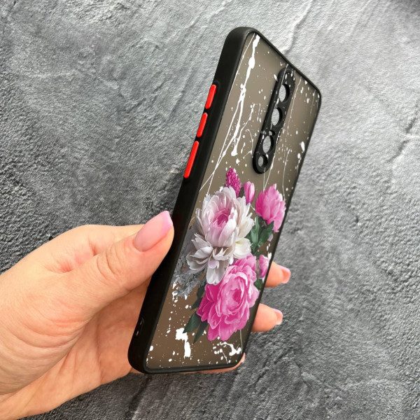 Чехол для Xiaomi Mi 9T / Mi 9T Pro / Redmi K20 / K20 Pro с защитой камеры с цветами пионы классические