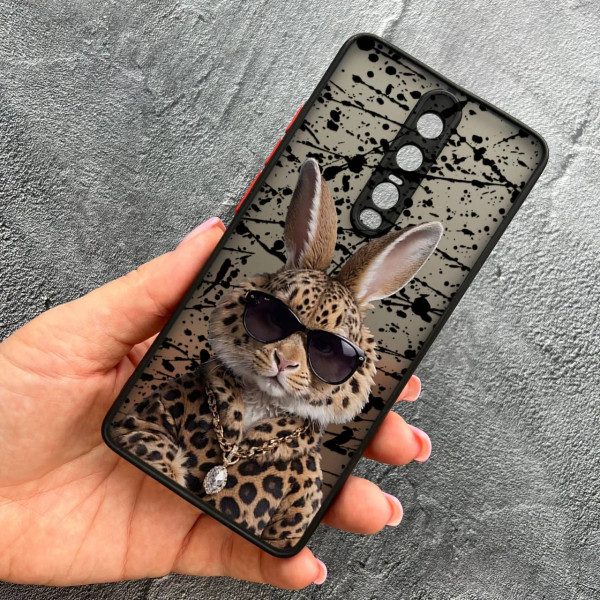 Чехол для Xiaomi Mi 9T / Mi 9T Pro / Redmi K20 / K20 Pro с защитой камеры с зайцем в леопарде
