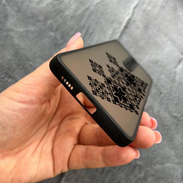 Чехол для Xiaomi Mi 9T / Mi 9T Pro / Redmi K20 / K20 Pro с защитой камеры с вышиванкой черная украинская