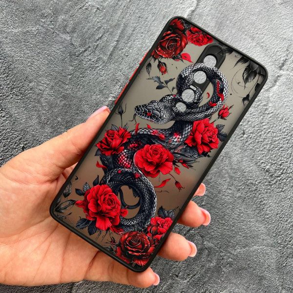 Чехол для Xiaomi Mi 9T / Mi 9T Pro / Redmi K20 / K20 Pro с защитой камеры со змеей в цветах