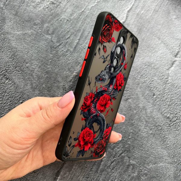 Чехол для Xiaomi Mi 9T / Mi 9T Pro / Redmi K20 / K20 Pro с защитой камеры со змеей в цветах