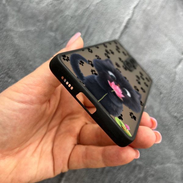 Чехол для Xiaomi Mi 9T / Mi 9T Pro / Redmi K20 / K20 Pro с защитой камеры детский с котом и цветком