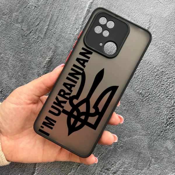 Чохол для Xiaomi Redmi 10С / Xiaomi Poco C40 із захистом камери патріотичний I`m Ukrainian
