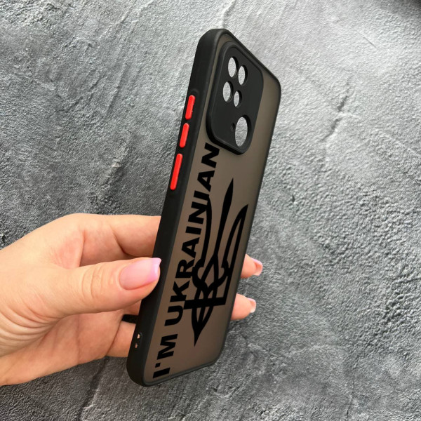Чохол для Xiaomi Redmi 10С / Xiaomi Poco C40 із захистом камери патріотичний I`m Ukrainian