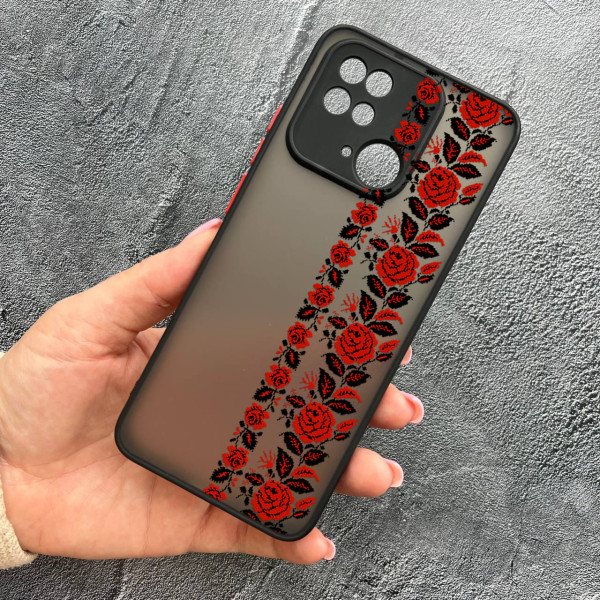Чохол для Xiaomi Redmi 10С / Xiaomi Poco C40 із захистом камери з вишиванкою Донеччина
