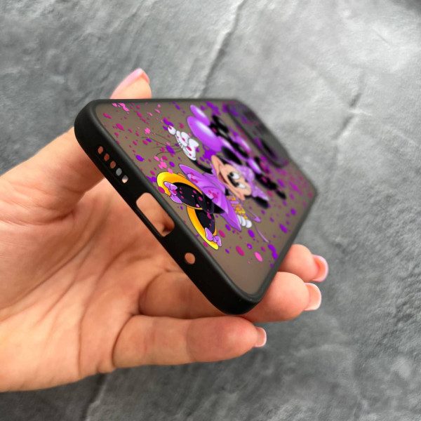 Чехол для Xiaomi Redmi 10С / Xiaomi Poco C40 детский с защитой камеры с Минни Маус и воздушными шарами