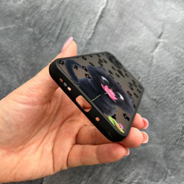 Чехол для Xiaomi Redmi 10A / Redmi 9C с защитой камеры детский с котом и цветком