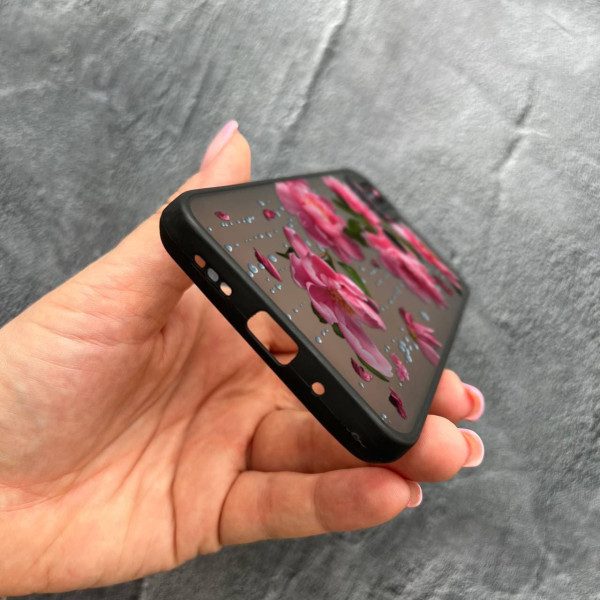 Чехол для Xiaomi Redmi 10A / Redmi 9C с защитой камеры с цветами и дождем