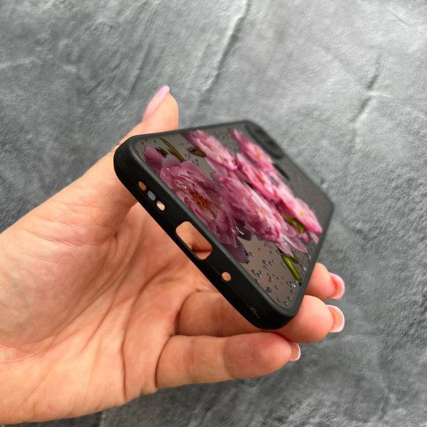 Чехол для Xiaomi Redmi 10A / Redmi 9C с защитой камеры с цветами и каплями