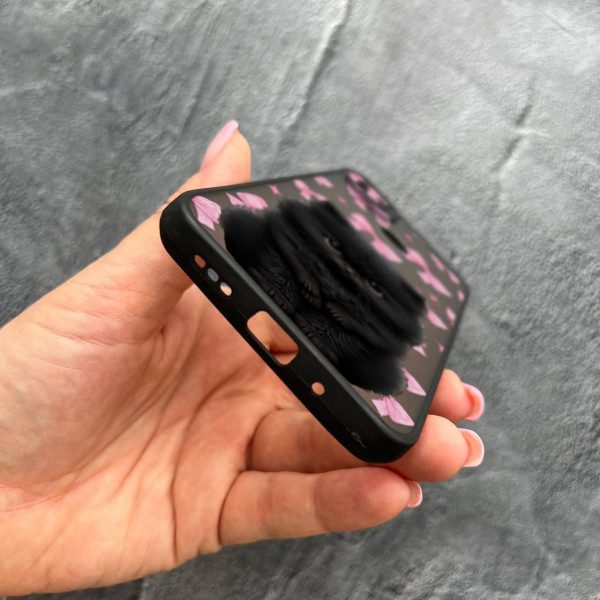 Чехол для Xiaomi Redmi 10A / Redmi 9C с защитой камеры детский с котом и бантиками