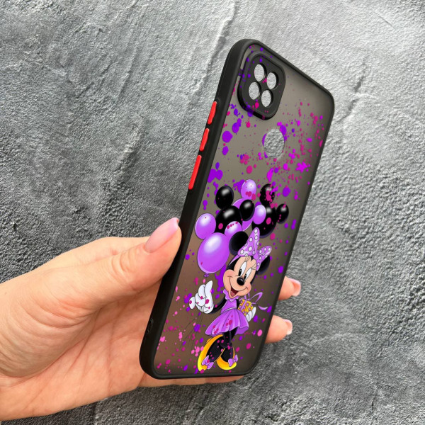 Чохол для Xiaomi Redmi 10A / Redmi 9C з захистом камери дитячий з Мінні Маус та повітряними кульками