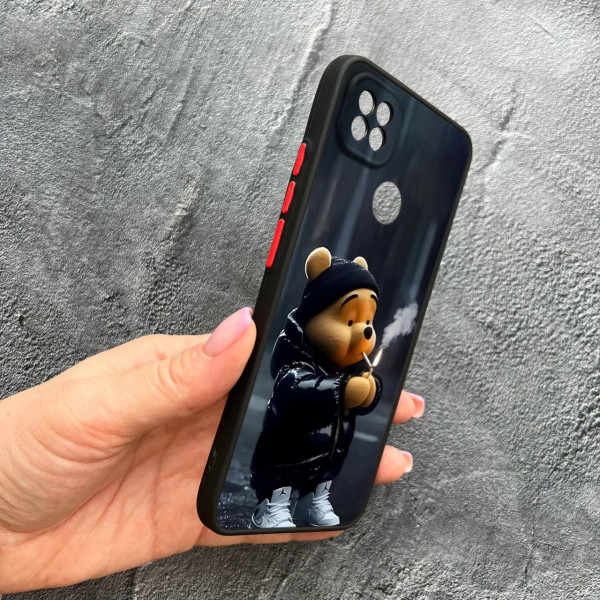 Чохол для Xiaomi Redmi 10A / Redmi 9C з захистом камери з ведмедиком Вінні